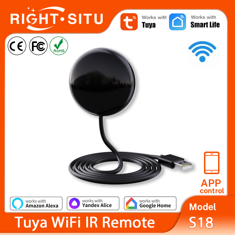 Home Automation Technology - รีโมทคอนโทรลอินฟราเรด Tuya WiFi สำหรับระบบอัตโนมัติในบ้านอัจฉริยะ ควบคุมอุปกรณ์อินฟราเรดทั่วไป ทำงานร่วมกับ