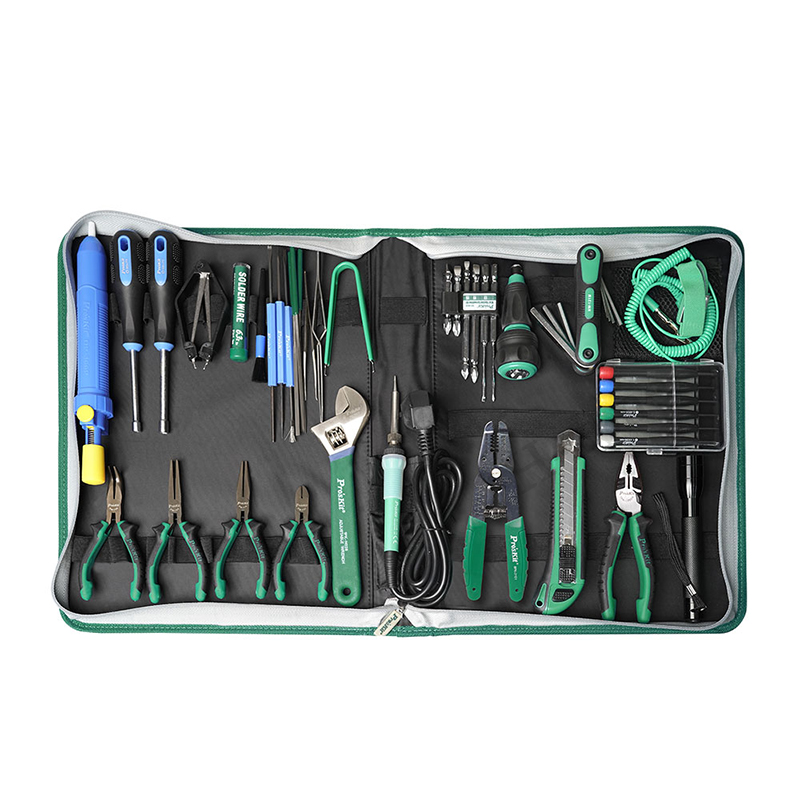 Home Automation System Diy - 52Pcs Pro'sKit PK-2002B Home Electronics ช่างไฟฟ้าชุดซ่อมไฟฟ้าเครื่องเชื่อมเหล็กมีดยูทิลิตี้ลวด
