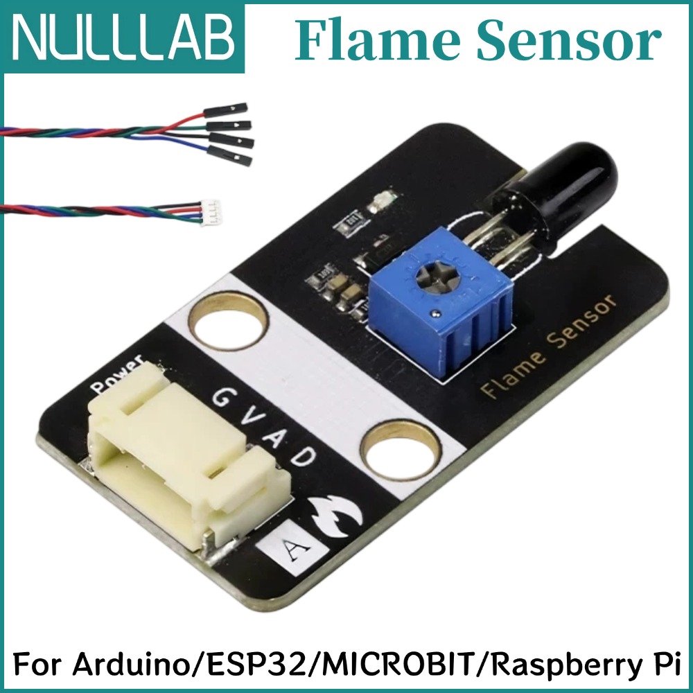 Home Automation Raspberry Pi - เซ็นเซอร์เปลวไฟแบบดิจิตอลอนาล็อกพร้อมเคส PH2.0 3 พินสำหรับอาร์ดูโน่ ESP32 ไมโครบิต