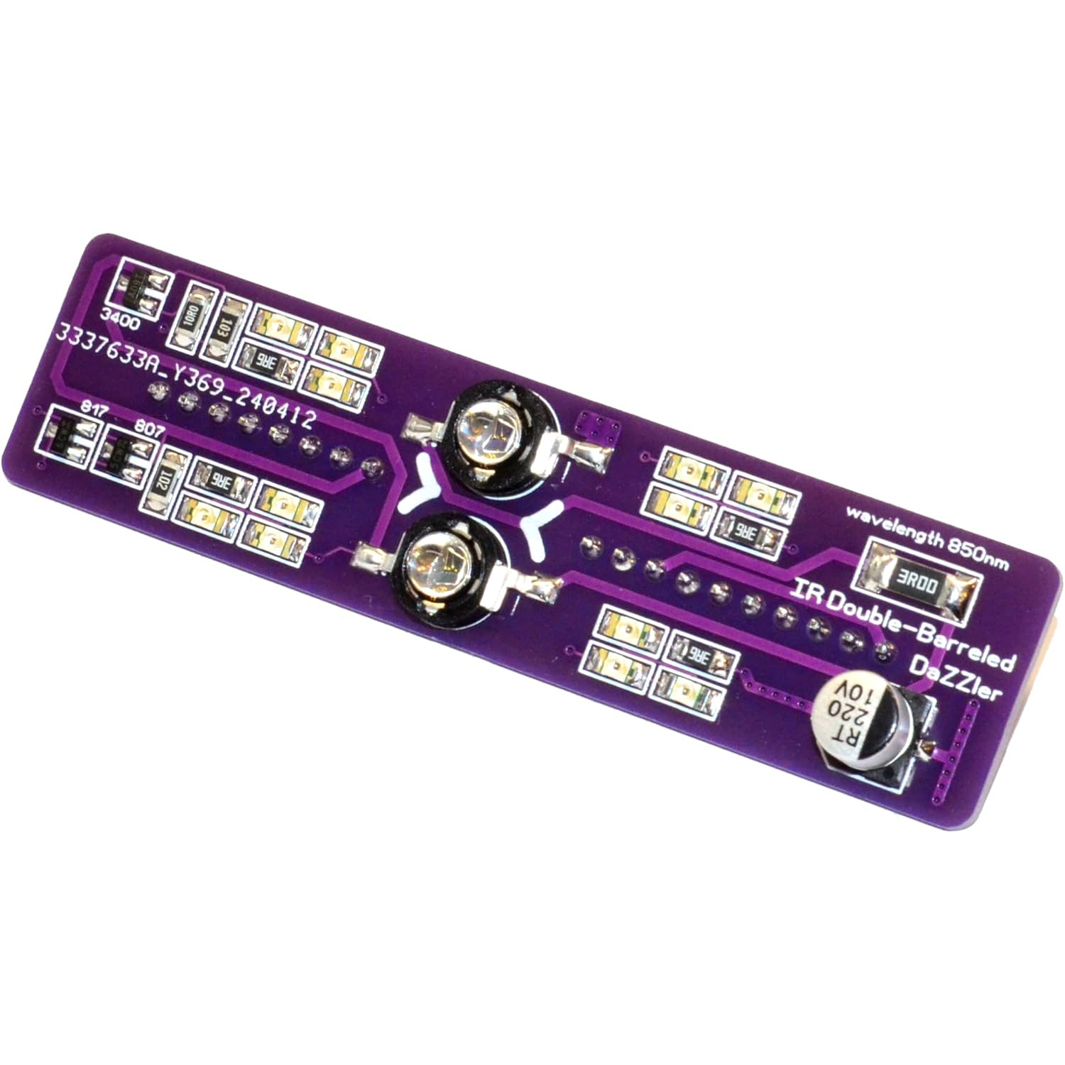 Ir Blaster Universal - เครื่องยิงแสงอินฟราเรดแบบสองลำกล้องรุ่นใหม่ที่ปรับปรุงแล้ว 850 นาโนเมตร ใช้งานร่วมกับ Flipper Zero