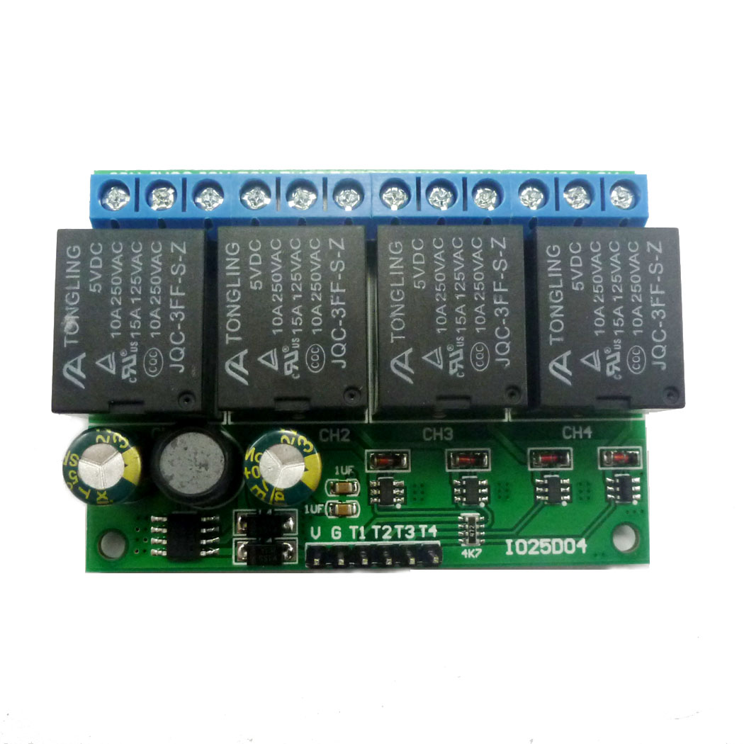 Shelly Relay Module - โมดูลรีเลย์ฟลิปฟล็อปแบบล็อคตัวเอง 4 ช่อง DC 6V-24V บิสเตเบิล
