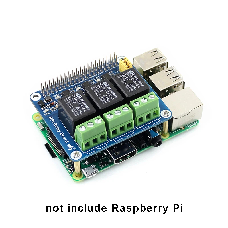 Home Automation Raspberry Pi - บอร์ดขยายรีเลย์ 3 ช่องสำหรับ Raspberry Pi 4B