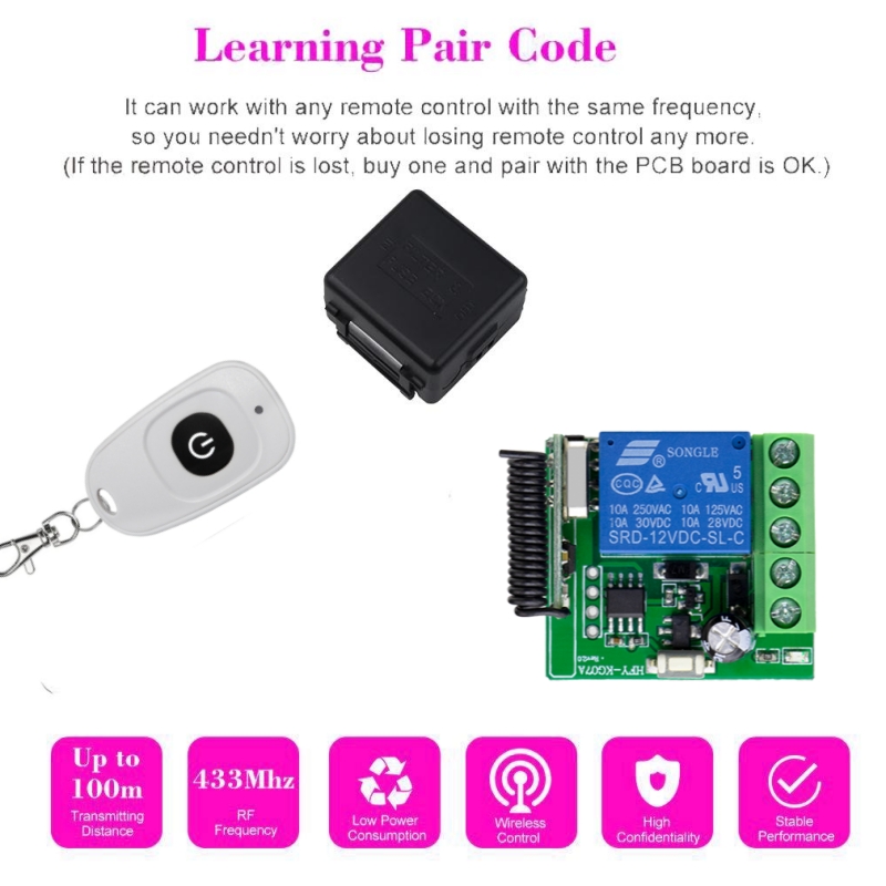433MHz DIY สวิตช์ไร้สาย DC 12V - Diy Home Automation Controller บทวิจารณ์และราคา